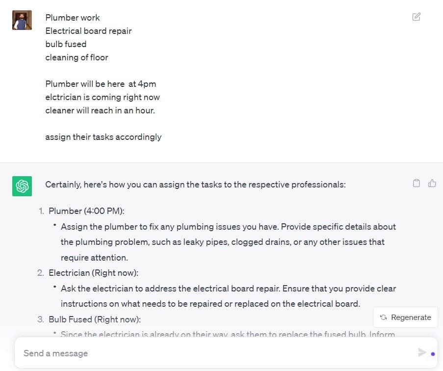 Query for assigning tasks accordingle