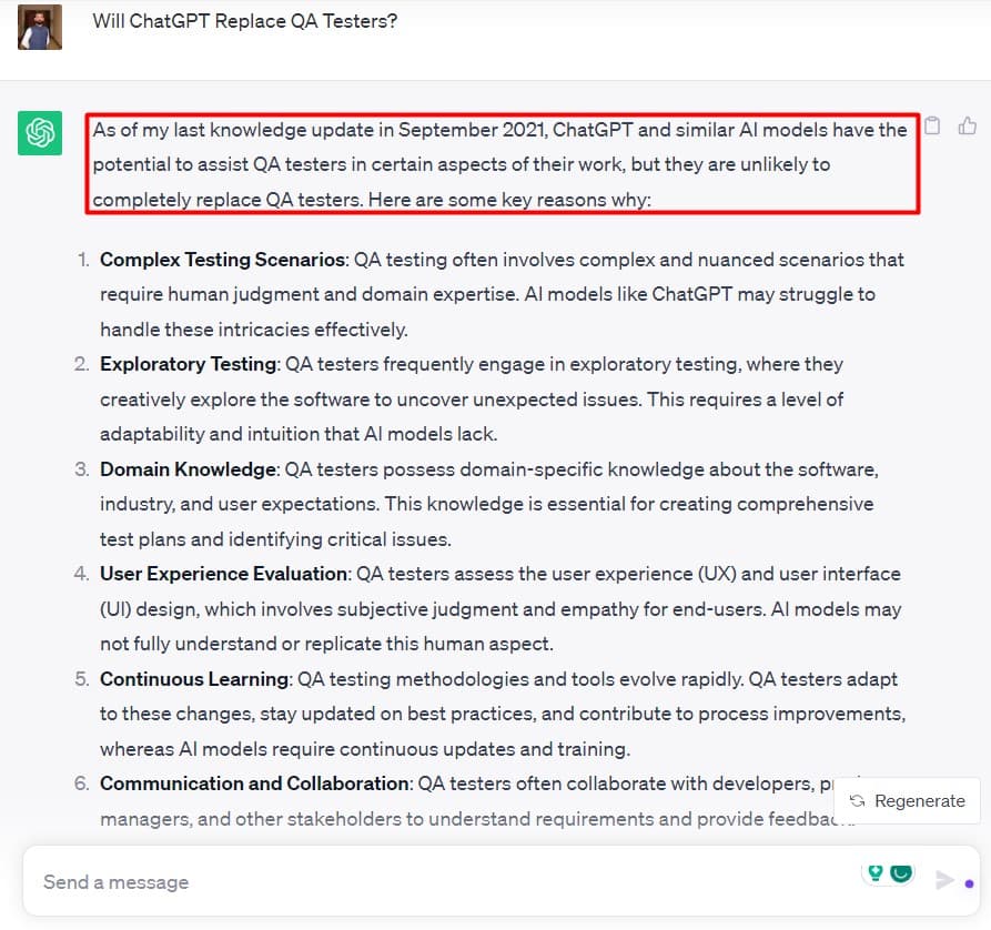 Will ChatGPT Replace QA Testers?
