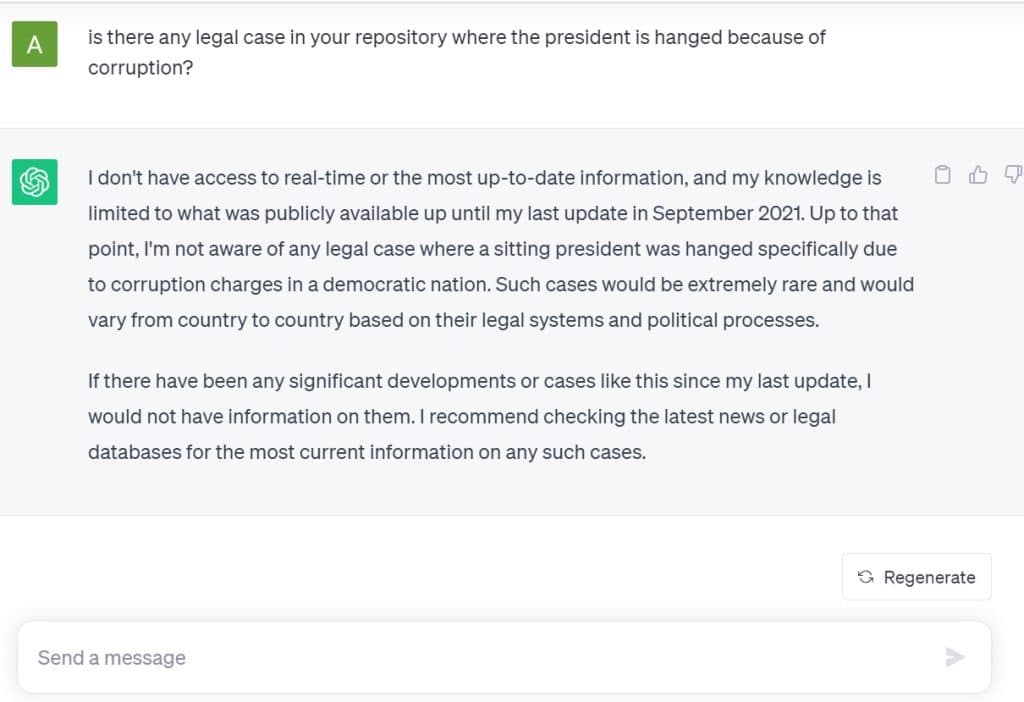 legal cases repository of chatgpt